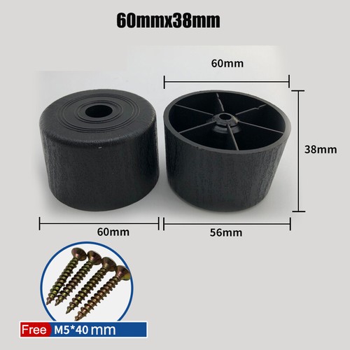 Pieds Ronds Forme Plastique avec Vis Armoire Canapé Noir Multi Spécifications - Photo 33 sur 36