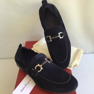 blue and silver loafers