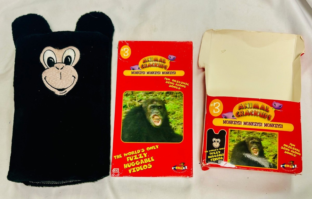 Animal Crackups Four Volume Set (VHS, 1997) With Face Plush Covers