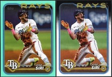 2024 Topps Series 2 Jose Siri #436 Aqua & Base - Tampa Bay Rays