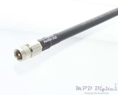 VHF//UHF 10ft N Male to PL259 Male HAM//CB Coaxial Cable LMR-400 Times Microwave
