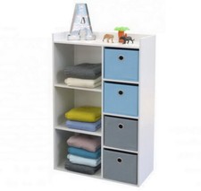 Kinder Kommode Kinderregal Regal+4 Schubladen Bücherregal Standregal Schrank