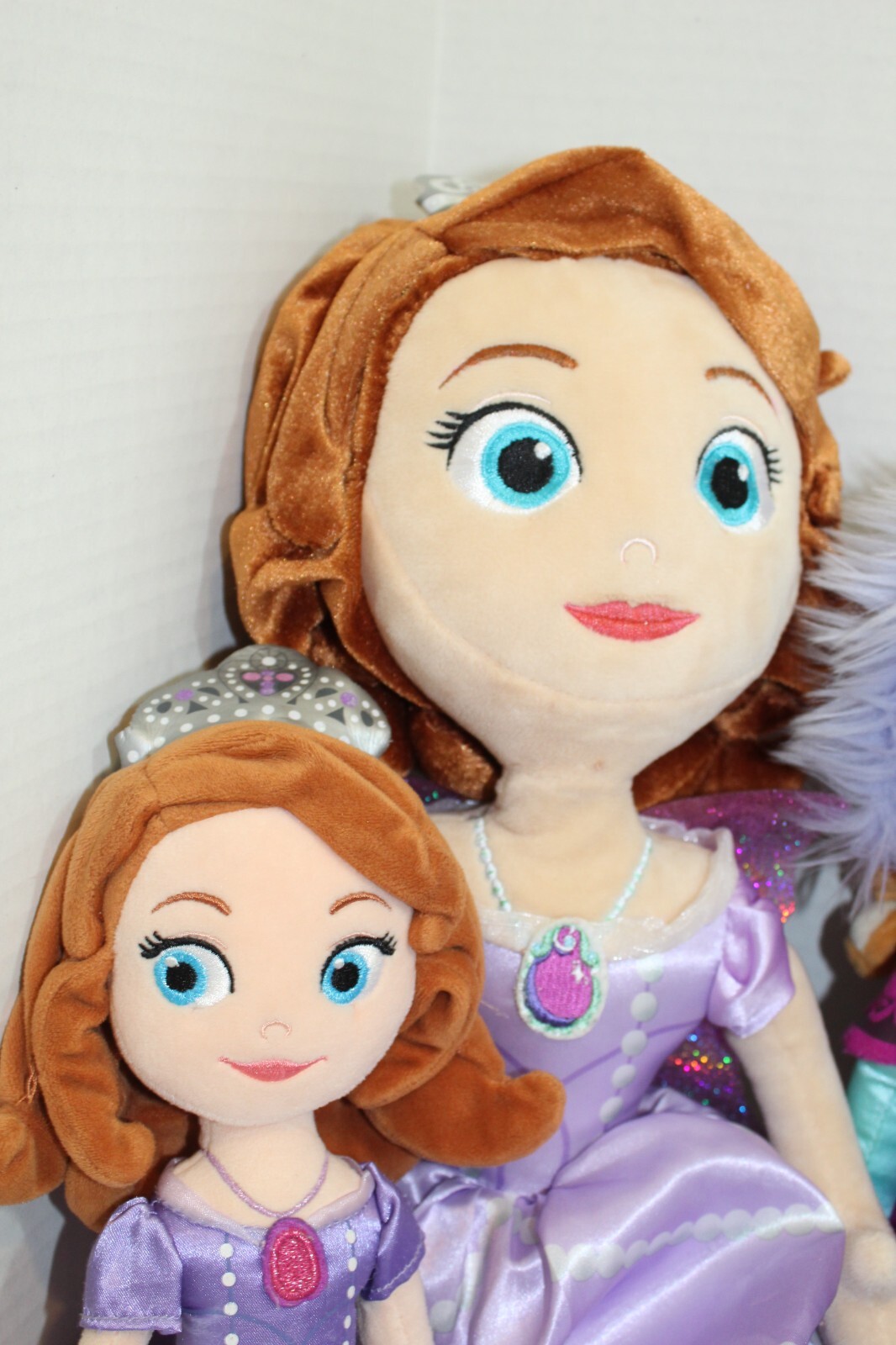 Disney Princess Plush Dolls Belle Jasmine Anna Elsa Sophia Rapunzel Lot of 7