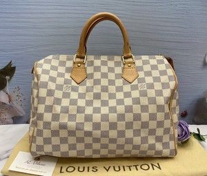 bolsa louis vuitton speedy 30 damier azur