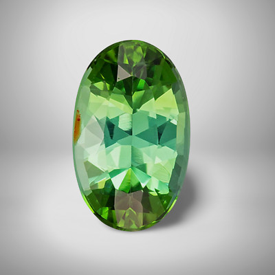 Green Tourmaline Oval Cut Gemstone 1.16 Cts - 7x5 mm VVS Precious Jewelry Gem