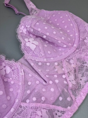 Victoria's Secret women's 34C dream angels purple lace corset underwire bra top - Picture 3 of 6