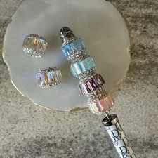 Fancy Rhinestone Beads / 5 Pcs - Mix Random Colors