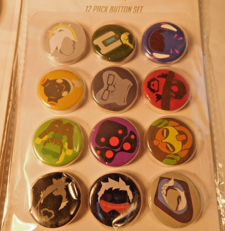 New - Overwatch Large 5 Pack Button Set + 12 Pack Small Button Set-2018 Blizzard - Image 3 of 4