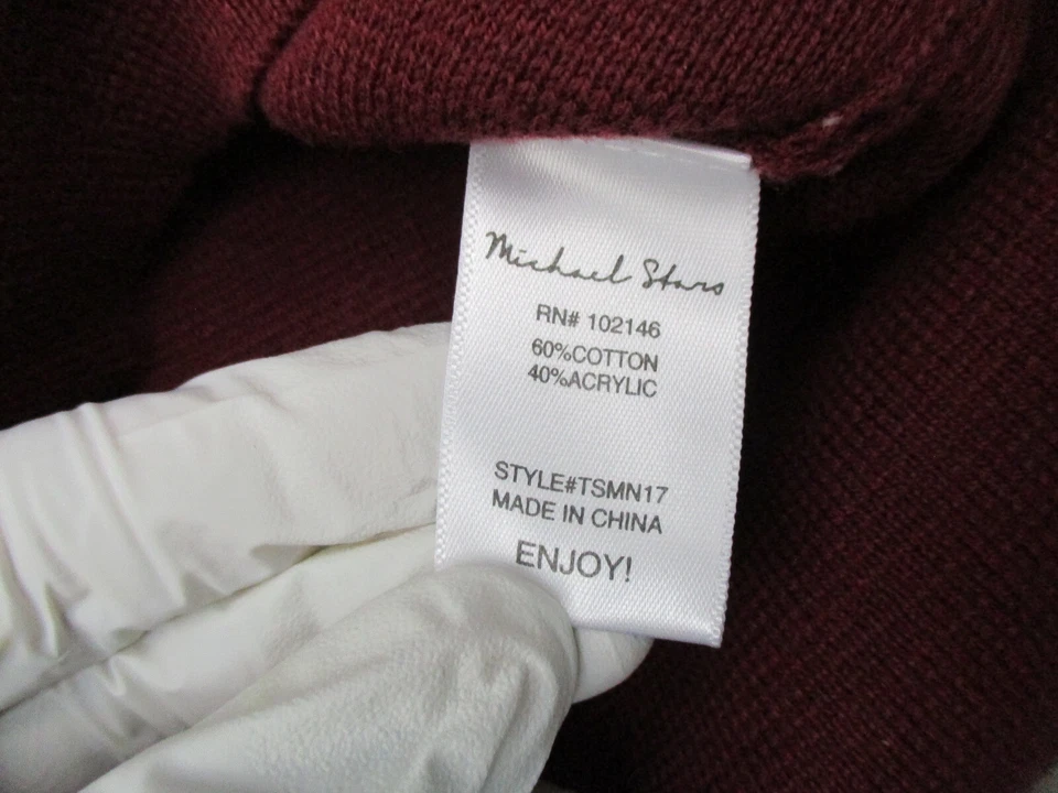 Кардиган женский Michael Stars очень большой красный с V-образным вырезом на пуговицах свитер спереди - Изображение 4 из 4
