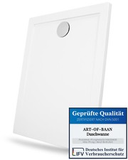 Piatto doccia super piatto doccia bianco 100 x 90 x 3,5 cm set completo