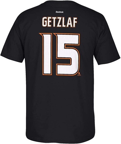 Reebok Men's Anaheim Ducks #15 Ryan Getzlaf Home Premier Tee Medium Black - Picture 3 of 7