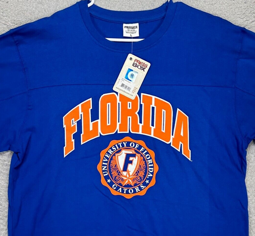 Florida Gators Shirt Adult Large Blue Long Sleeve Tee T-Shirt Mens Press Box NEW