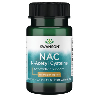 SWANSON NAC N-Acetylcystein 150 mg, 100 Kapseln.