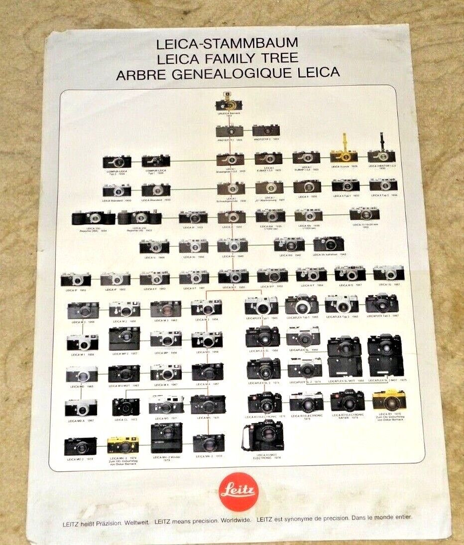 VINTAGE LOVELY POSTER LEICA CAMERA CAMERAS FAMILY TREE LEITZ VINTAGE LOVELY POSTER LEICA CAMERA CAMERAS FAMILY TREE LEITZ