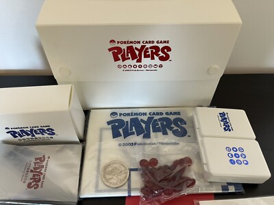 Pokémon Card Game Players Club Japanese Vintage Case Kit 2003 Playmat, Counters
