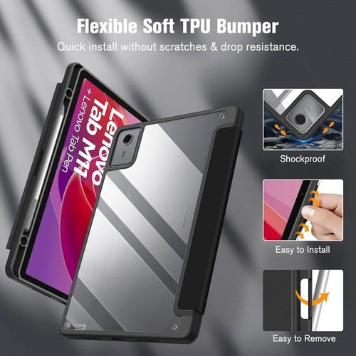 Hybrid Slim Case for Lenovo Tab M11 (2023) TB-330FU Shockproof Cover Wake/Sleep - Picture 2 of 11