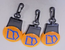 3 - Flashing Reflective LED  Jacket Backpack Safety Tag Lights With Hook Loop