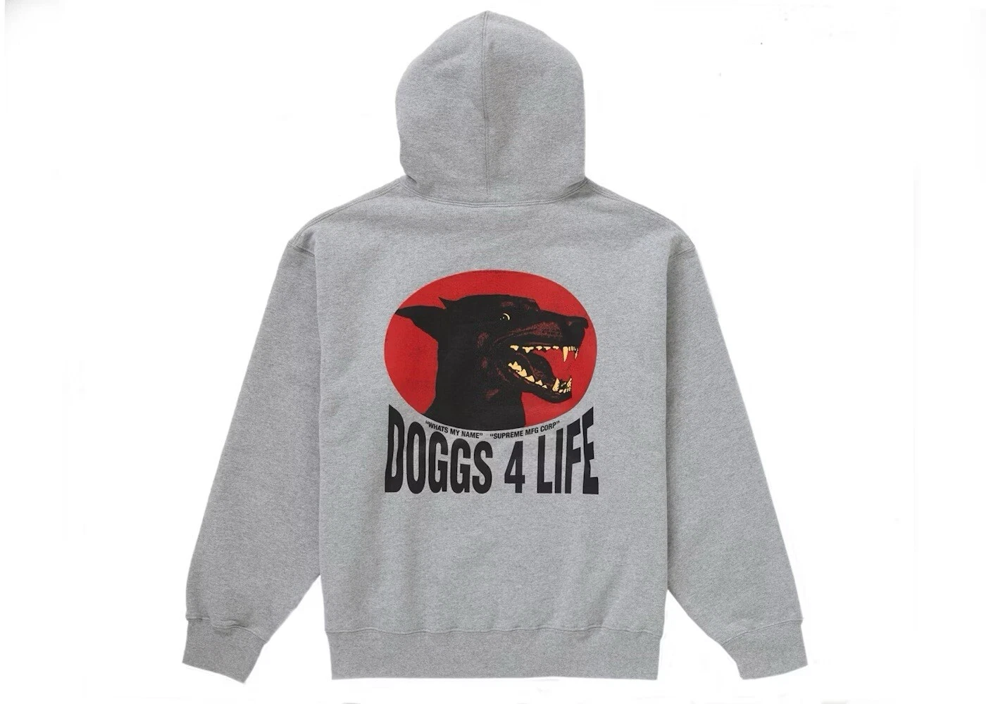 Sweat à capuche Supreme Doggs SS24 gris bruyère pour homme taille XL flambant neuf
