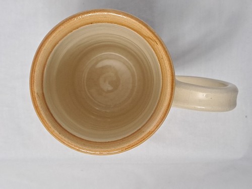 Handmade Stoneware 12 Oz Coffee Mug Pinecone Tree Beach Cabin Artist Signed - Picture 9 of 11