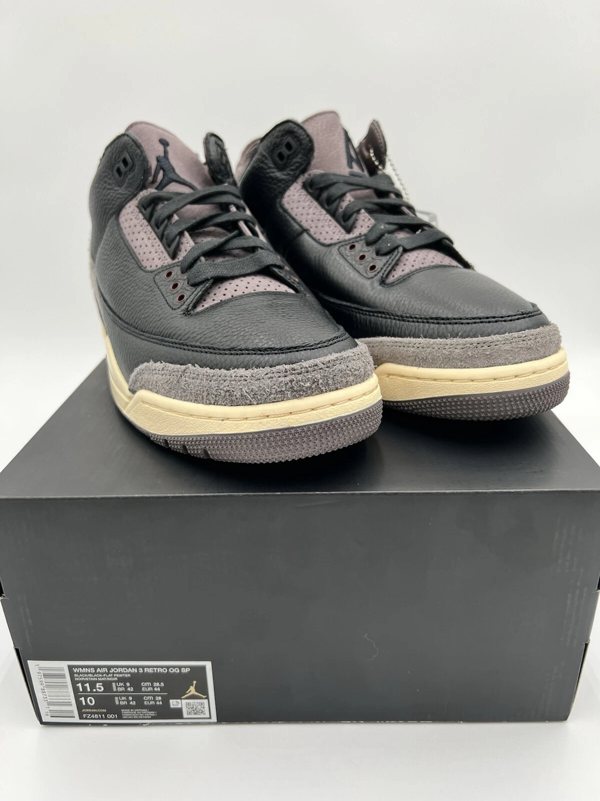 Taglia 11 5W 10M A Ma Maniére x Air Jordan 3 retrò mentre dormivi