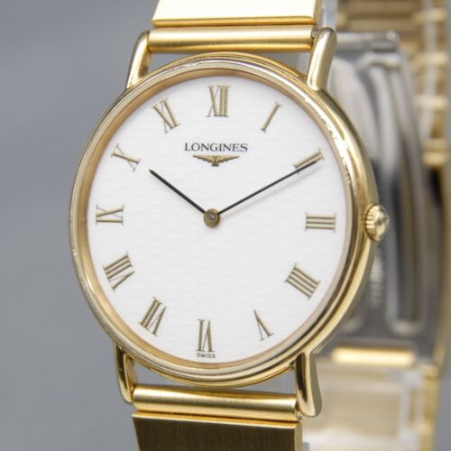 【 EXC+5 】 LONGINES Grand Classic L4.637.2 Roman White Dial 33mm QZ Men's Watch