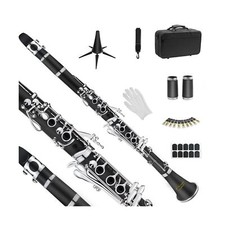 Soulmate Clarinet, B Flat Clarinet for Beginner Student Adults 17 Nickel-plat...