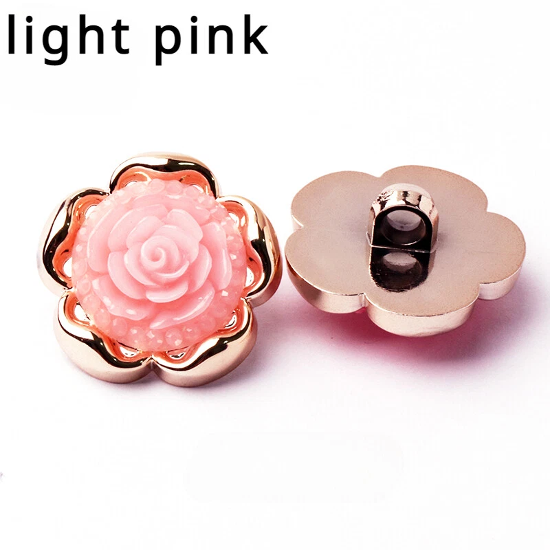 8pcs Flower Buttons Rose Craft Material for Jacket Coat Cardigan Sweater Decor - Image 3 of 4