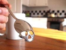 Skull Shaped Sugar Spoon Stainless Steel Serving Spoon By Suck UK Gag Gift