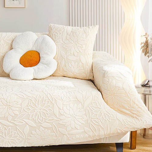 Fleece Jacquard Sofa Cover 1~4 Seater Slipcover Couch Protector All Inclusive - Picture 24 of 42