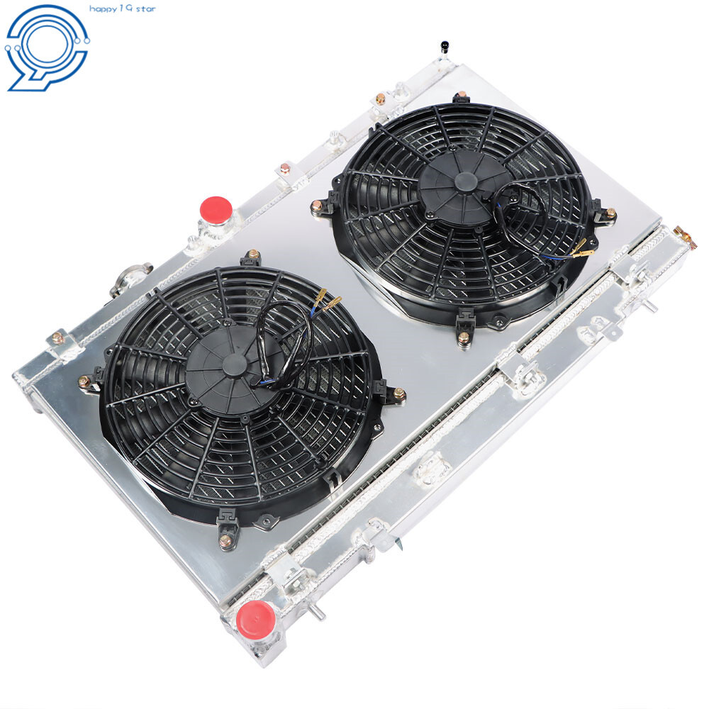 Um Racing Radiator Shroud Aluminum 2-Row Racing Radiator Fan Shroud Assembly For Impreza WRX STI ...