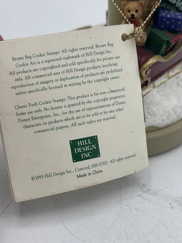 Vintage 1998 Weihnachten Schlitten Plätzchen Stempel Hill Design braun Tasche Cookie Art, # 46. - Bild 3 von 6