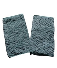 2 pcs kitchen hand dish soft absorbent microfiber dark green towels 29x14 in