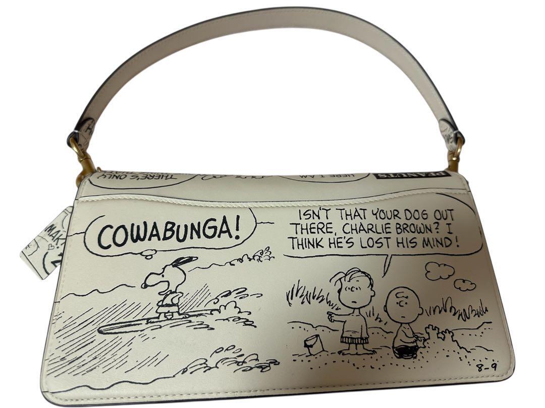 スヌーピー【Coach】Coach X Peanuts タビーショルダーバッグ 26 COACH x PEANUTS Tabby 26 Shoulder Bag CCB04 Chalk Multi