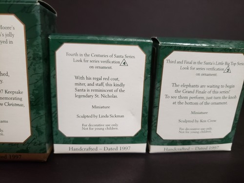 Hallmark Keepsake Christmas Miniature Jolly Old Centuries Of Santa Big Top - Picture 8 of 10