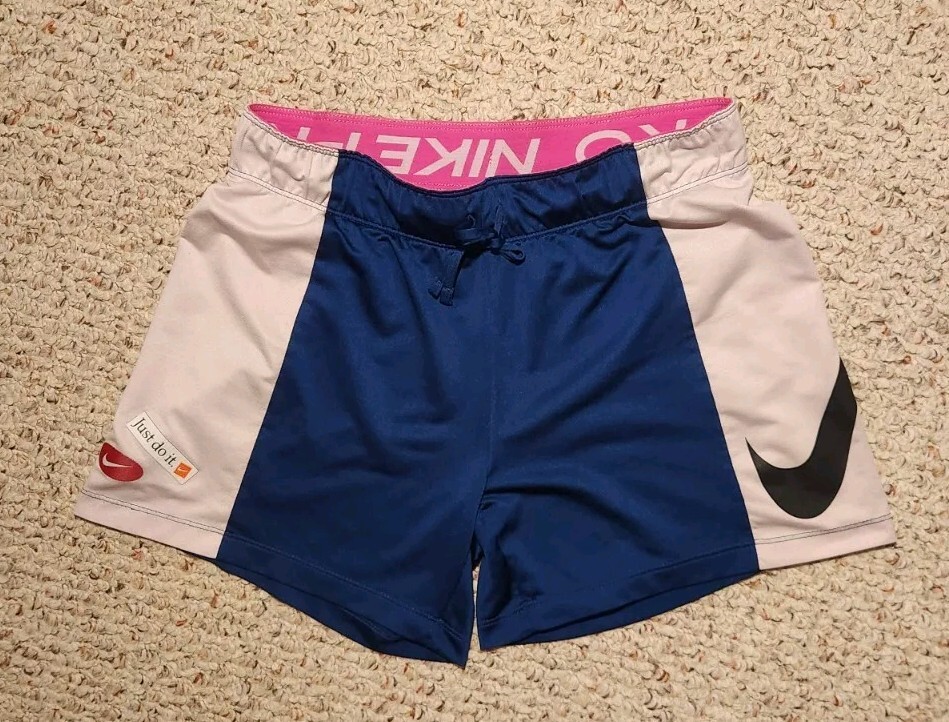 Nike Women's Shorts Blue Pink Size XS Dri-Fit Colorblock Training