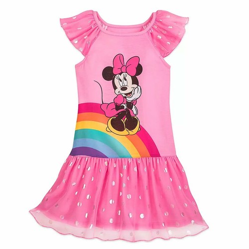 Disney Store Belle Minnie Mouse Deluxe Camisón Vestido Conjunto para Niñas 2020 Nuevo - Imagen 8 de 9