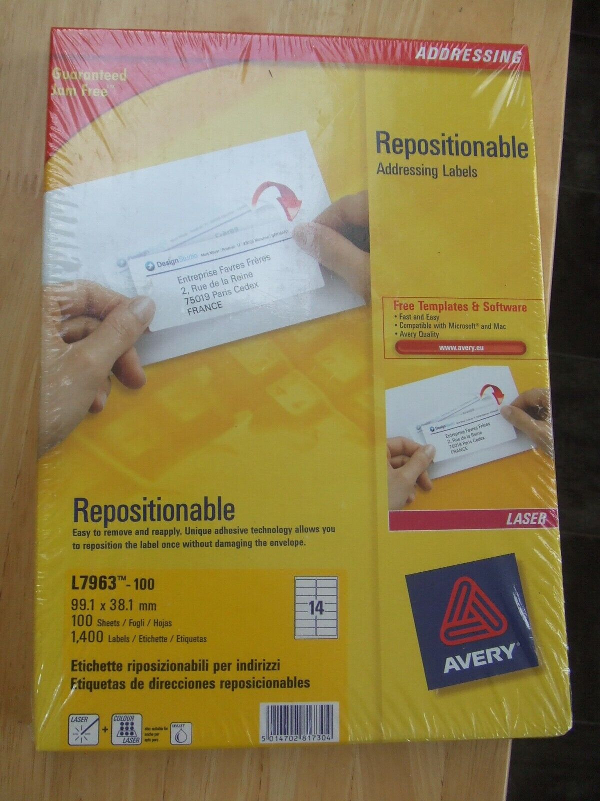 New PK L7963 Avery 1400 Address Labels A4 Printer Shipping Sticker 99.1 x 38.1mm