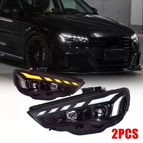 LED Headlights Upgrade Fit Audi A3 2013-2016 Laser Projector DRL Animation Lamps - Bild 4 von 11