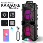 6800W Portable Bluetooth Speaker Dual Sub woofer Party Heavy Bass Sound System
