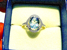 Sky Blue Topaz ring 2.35ct set in 925 Sterling Silver sz 7