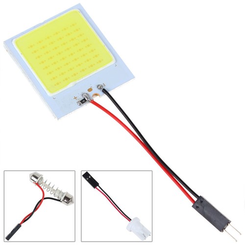1x 48-SMD COB White LED T10 4W 12V Car Interior Panel Lights Dome Lamp Bulb Kit - Picture 9 of 12