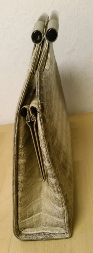 Vintage Daniel Handtasche Damen Leder Kroko sehr guter Zustand 1960er Erbstück - Bild 14 von 19