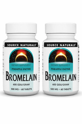 2 Pack Source Naturals Bromelain 500mg 60 Tablets Pineapple Enzyme