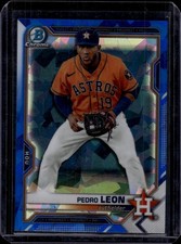2021 Bowman Draft Sapphire Edition #BDC-92 Pedro Leon Houston Astros