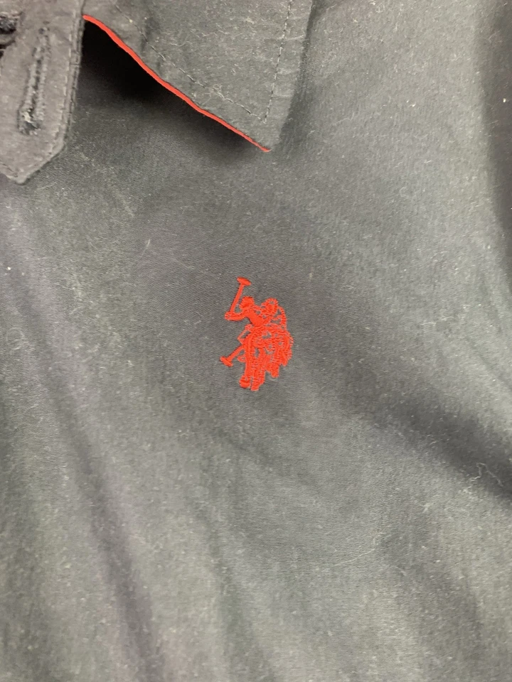 US Polo ASSN Harrington Jacket Mens XXL Navy Blue Full Zip Fleece Lined - Image 2 of 4