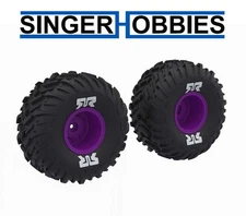ARRMA ARA-2576 dBoots Cut Chevron MT Tire Set Glued - Purple QUAKE/GORGON