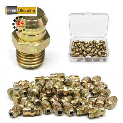 1/4-28 SAE-LT Copper Taper Thread Grease Zerk Nipple Fitting 1/4 inch,