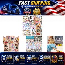 CHARLENT Temporary Tattoos for Kids - 320 Mixed Styles, 36 Sheets
