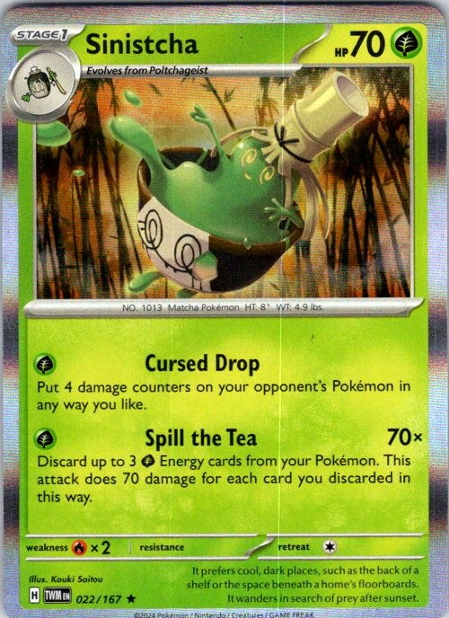 Pokemon | TWM | Sinistcha | 022/167 | NM Holo