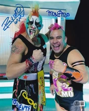 Psycho Clown & Maximo Signed 8x10 Photo BAS COA CMLL WWE Lucha Libre AAA Auto'd